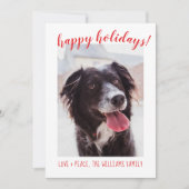 Blaffende geesten verlichten uw hondenfoto vakanti feestdagenkaart (Voorkant)