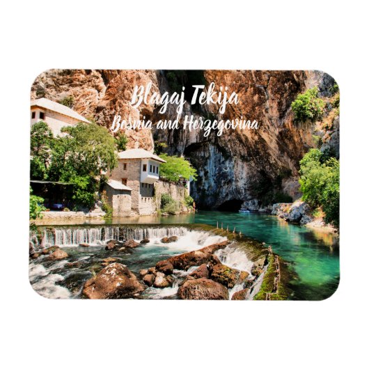 Blagaj Tekija Dervish Bosnië Herzegovina gestileer Magneet (Horizontaal)