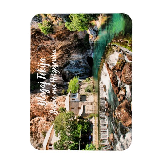 Blagaj Tekija Dervish Bosnië Herzegovina gestileer Magneet (Verticaal)