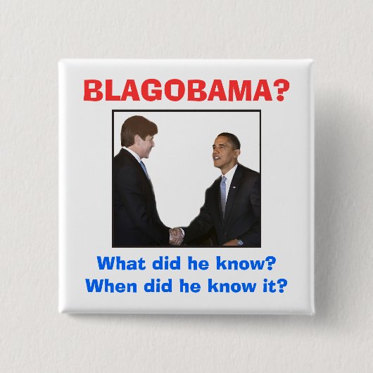 BLAGOBAMA? VIERKANTE BUTTON 5,1 CM (Voorkant)