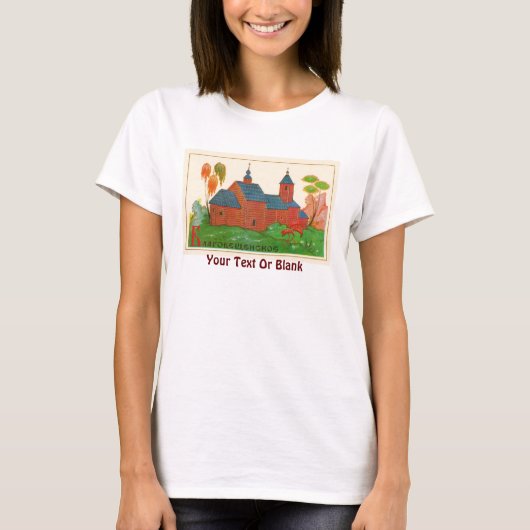 Blagoveshchenskoye Wood Russian Church T-shirt (Voorkant)