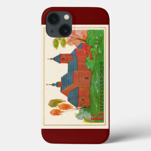 Blagoveshchenskoye Wood Russische kerk iPhone 13 Hoesje