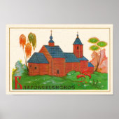 Blagoveshchenskoye Wood Russische kerk Poster (Voorkant)