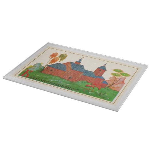 Blagoveshchenskoye Wood Russische kerk Snijplank (Hoek)