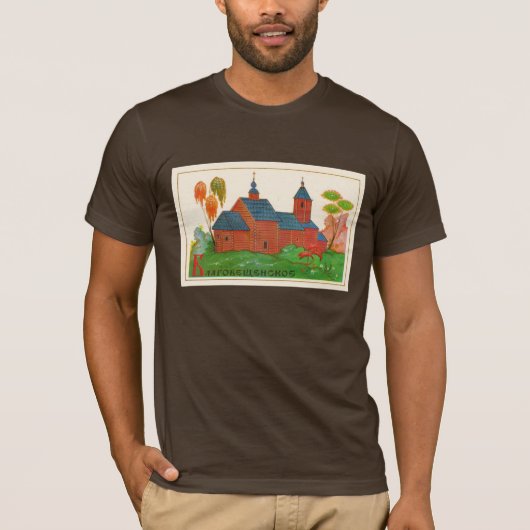 Blagoveshchenskoye Wood Russische kerk T-shirt (Voorkant)