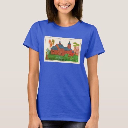 Blagoveshchenskoye Wood Russische kerk T-shirt (Voorkant)
