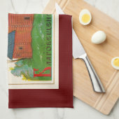 Blagoveshchenskoye Wood Russische kerk Theedoek (Quarter Fold)