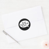 Blah bla bla bla... ronde sticker (Envelop)