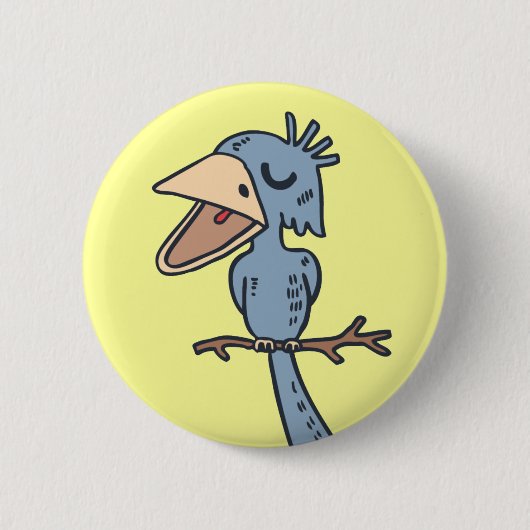 Blah Blah Bird Ronde Button 5,7 Cm (Voorkant)