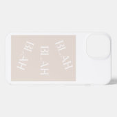 Blah Blah Blah-draagtas met neutraal gekleurd desi iPhone Hoesje (Achterkant horizontaal)