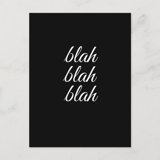 blah blah blah - feestdagenkaart (Voorkant)