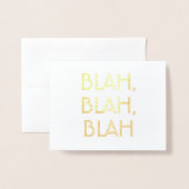 Blah Blah Blah - Grappig bruidsmeisje voorstel Folie Kaarten (Voorkant met envelop)