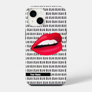 "Blah Blah Blah" Hot Lips Pop-Art iPhone 14 Hoesje