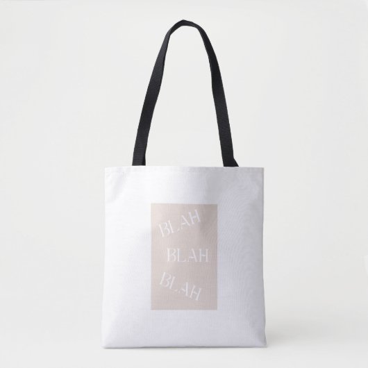Blah Blah Blah Humor Vrouw Mode Accessoire. Tote Bag (Voorkant)