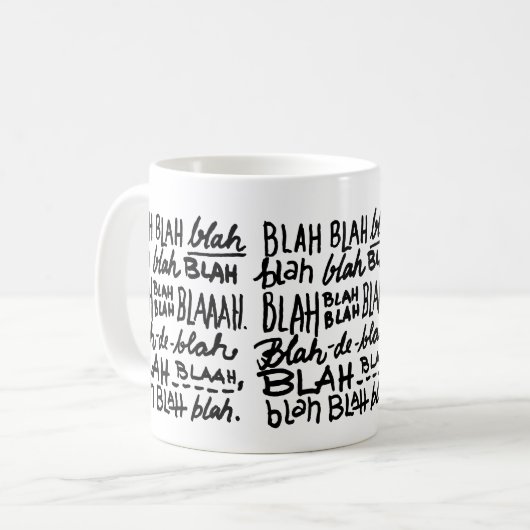 Blah Blah Blah Koffiemok (Voorkant links)