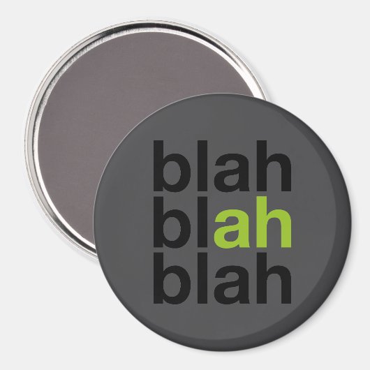 Blah Blah Blah - Minimalist Magnet (Voorkant / Achterkant)