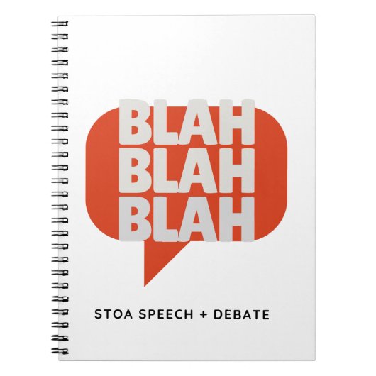 Blah, Blah Blah notitieboek (Voorkant)