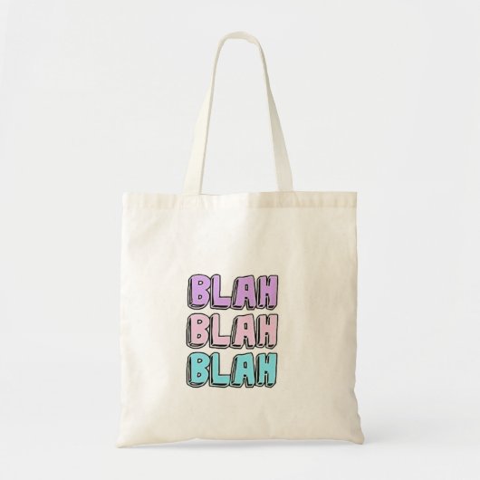 BLAH BLAH BLAH ONTWERP TOTE BAG (Voorkant)