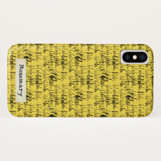 Blah blah blah - ontwerp zonder betekenis Case-Mate iPhone case (Achterkant (horizontaal))