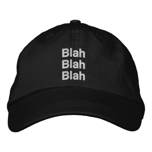 Blah, Blah, Blah Persoonlijke Aanpasbare Hoed Pet (Voorkant)
