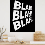Blah Blah Blah Poster (Keuken)