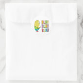 Blah Blah Blah Ronde Sticker (Tas)