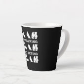 Blah Blah Blah Stop Talking Start Acting Cheeky Latte Mok (Rechterhoek)