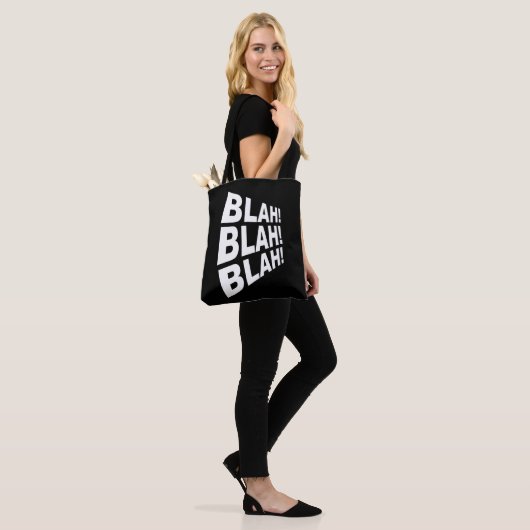 Blah Blah Blah Tote Bag (Op model)