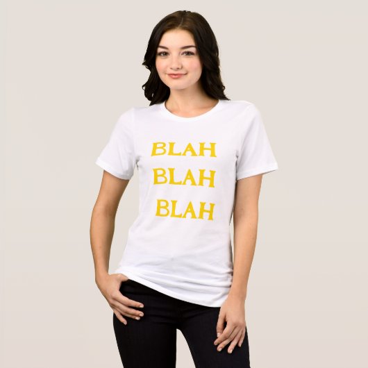 Blah Blah Blah Tri-Blend Shirt (Voorkant volledig)