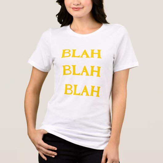 Blah Blah Blah Tri-Blend Shirt (Voorkant)