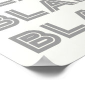 BLAH BLAH BLAH Typografie Poster (Hoek)