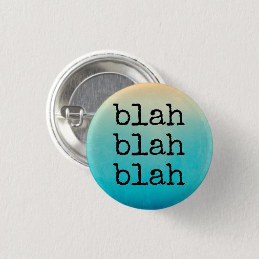 blah blah Button (Voorkant /achterkant)