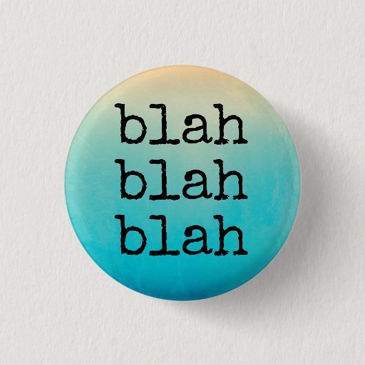 blah blah Button (Voorkant)