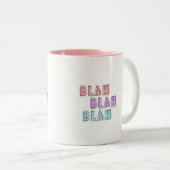 Blah Blah Coffee-Mok Tweekleurige Koffiemok (Voorkant rechts)