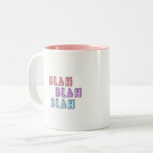 Blah Blah Coffee-Mok Tweekleurige Koffiemok (Voorkant links)