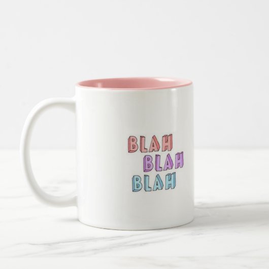 Blah Blah Coffee-Mok Tweekleurige Koffiemok (Links)