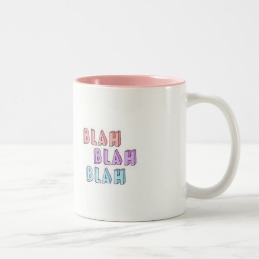 Blah Blah Coffee-Mok Tweekleurige Koffiemok (Rechts)