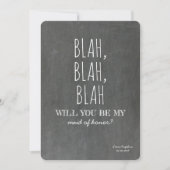 Blah Blah Funny Bridesmaid-voorstel Kaart (Voorkant)