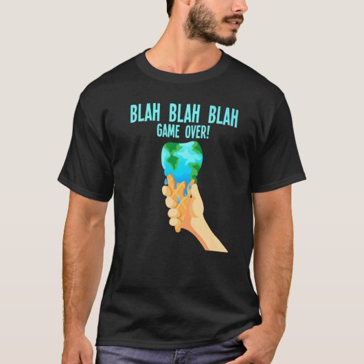 Blah Blah Game Over Melding Earth Ice Cream Global T-shirt (Voorkant)