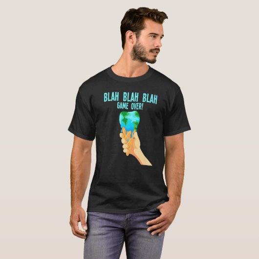 Blah Blah Game Over Melding Earth Ice Cream Global T-shirt (Voorkant volledig)