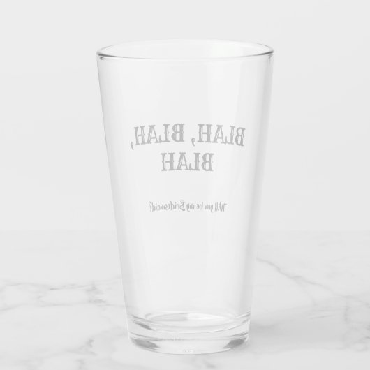 Blah Blah - Grappig bruidsmeisje voorstel Glas (Achterkant)