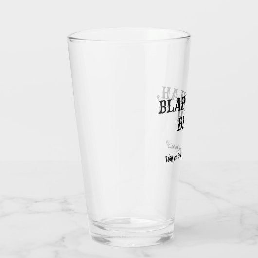 Blah Blah - Grappig bruidsmeisje voorstel Glas (Rechts)