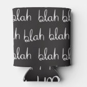 Blah blah, humoristisch naadloos patroon. blikjeskoeler (Achterkant)