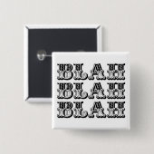 Blah Blah-knop Vierkante Button 5,1 Cm (Voorkant /achterkant)