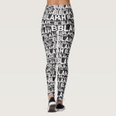 Blah Blah ontwerp patroon BIG BUNDLE Leggings (Achterkant)