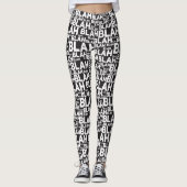 Blah Blah ontwerp patroon BIG BUNDLE Leggings (Voorkant)