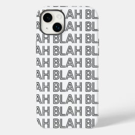 BLAH BLAH Typografie voor zwart-wit Case-Mate iPhone 14 Plus Hoesje