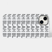BLAH BLAH Typografie voor zwart-wit Case-Mate iPhone Case (Achterkant (horizontaal))