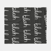 Blah blauw naadloos patroon. fleece deken (Voorkant (Horizontaal))