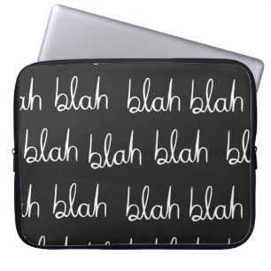 Blah blauw naadloos patroon. laptop sleeve